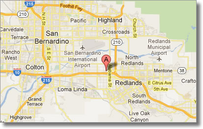 Map to Wagner Training Institute - Main Office in Redlands